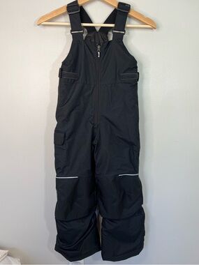 Columbia Unisex Black Kids Snow Bib Overalls Ski Pants Kids XS 6/7